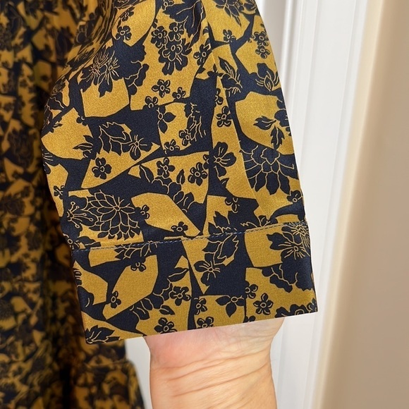 NWT Zanetti 1965 Italy Liberty of London Ruffle Tiered Boho Dress Size S Navy - Picture 10 of 15